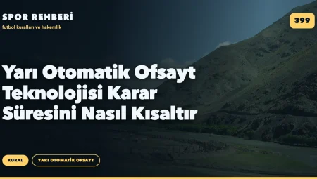 Yarı Otomatik Ofsayt Teknolojisi Karar Süresini Nasıl Kısaltır